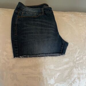 Dark Blue Denim Shorts